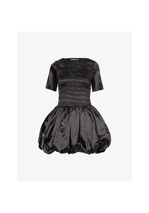 Womens Amy Lynn Eleanor Shirred Stretch-Woven Mini Dress