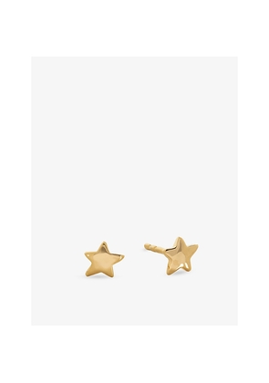 Womens Monica Vinader Star 18ct Yellow Gold Vermeil Stud Earrings