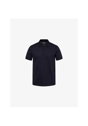 Mens Emporio Armani Eagle-Logo Regular-Fit Cotton Polo Shirt
