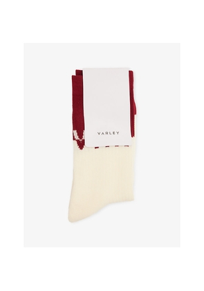 Womens Varley Stellar Colour-Block Cotton-Blend Socks