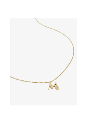 Womens Monica Vinader Initial M 18ct Gold Vermeil-Plated 925 Sterling Silver Necklace