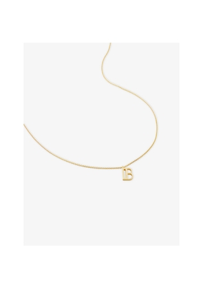 Womens Monica Vinader Initial B 18ct Gold Vermeil Plated 925 Sterling Silver Necklace