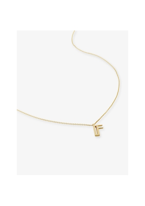 Womens Monica Vinader Initial F 18ct Gold Vermeil Plated 925 Sterling Silver Necklace