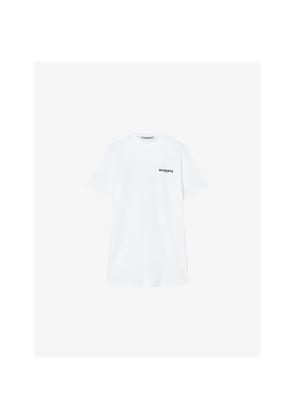 Womens Allsaints Halis Branded-Print Cotton-Jersey T-Shirt Dress