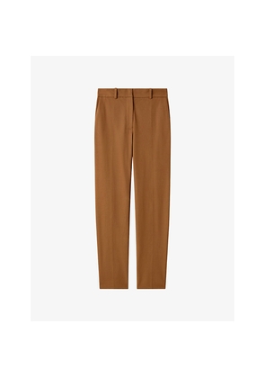 Womens Joseph Coleman Slim-Fit Straight-Leg Stretch-Gabardine Trousers