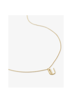 Womens Monica Vinader Initial U 18ct Gold-Vermeil Plated 925 Sterling Silver Necklace