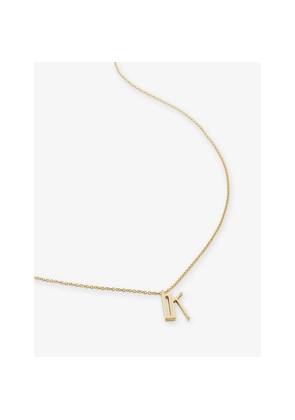 Womens Monica Vinader Initial K 18ct Gold Vermeil-Plated 925 Sterling Silver Necklace