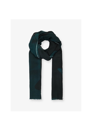 Womens Leem Maxi Organic Print Wool-Silk Scarf