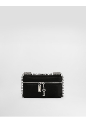 Dolce & Gabbana Sicily Medium Satin And Pavé Tubes Shoulder Bag - Woman Shoulder And Crossbody Bags Black Onesize