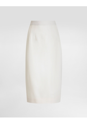 Dolce & Gabbana Bi-stretch Twill Pencil Skirt - Woman Skirts White 36