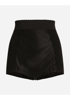 Dolce & Gabbana Corset-style Culotte - Woman Pants And Shorts Black Satin 36