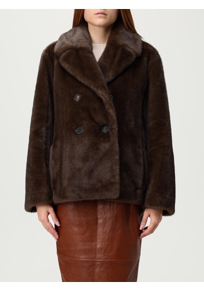 Fur Coat 'S MAX MARA Woman color Brown
