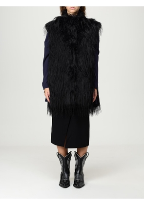 Fur Coat PINKO Woman color Black