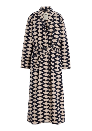 Oas Exclusive Riviera Blue Lauda Long Cotton Robe - Moda Operandi