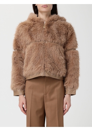 Fur Coat V73 Woman color Beige