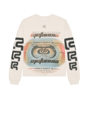 RRR123 Divinity Paper Garden Long Sleeve Tee in Light Grey - Grey. Size XL/1X (also in ).