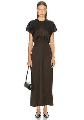 Toteme Slouch Waist Dress in Bark - Brown. Size 42 (also in ).