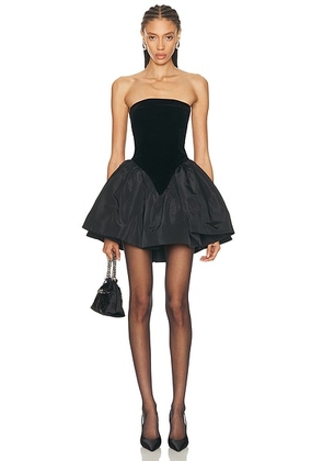 Ronny Kobo Atlas Dress in Black - Black. Size L (also in M, S, XS).