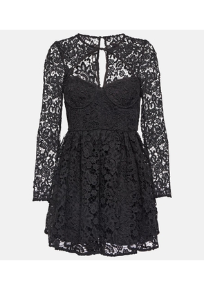 Self-Portrait Cutout lace minidress
