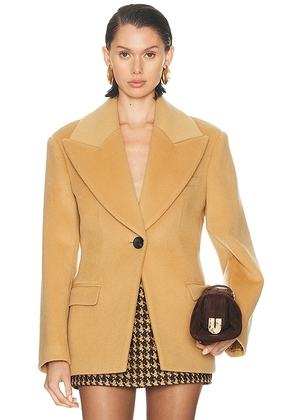 Ronny Kobo Calla Short Coat in Camel - Tan. Size XS (also in ).
