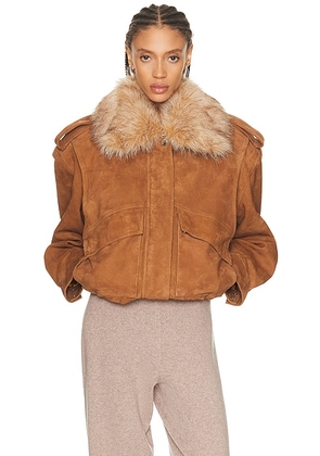 Retrofete Erynn Jacket in Cognac - Cognac. Size L (also in M, S, XS).