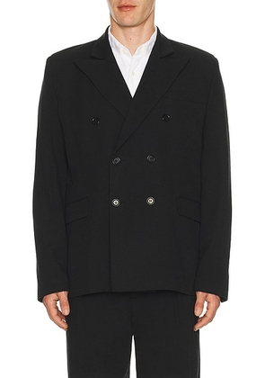 Palmes Double Breasted Blazer in Black - Black. Size 48 (also in 50, 52).