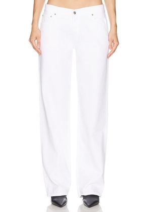 EB Denim Low Rise Baggy in White - White. Size 23 (also in 30).