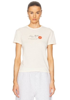 Acne Studios Etza Business Card T-shirt in Pearl Grey - Grey. Size XS (also in ).