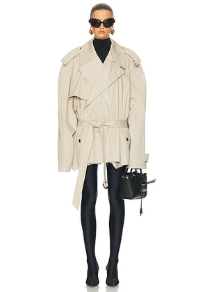 Balenciaga Cropped Trench Jacket in Beige - Beige. Size 3 (also in ).