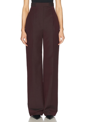 Alexander McQueen Wide Leg Trouser in Dark Burgundy - Burgundy. Size 36 (also in ).