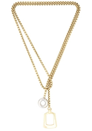 Demarson Tina Necklace in Two Tone - Metallic Gold. Size all.