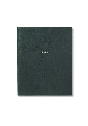 Smythson 2026 Portobello Weekly Vertical Diary In Ludlow In Bottle Green