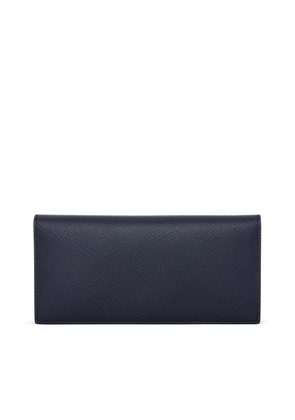Smythson Slim Coat Wallet In Panama In Navy