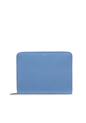 Smythson Large Folio In Panama In Nile Blue