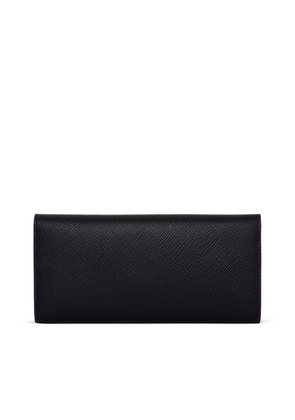 Smythson Slim Coat Wallet In Panama In Black