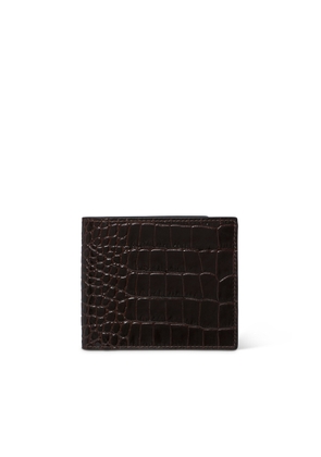 Smythson 6 Card Slot Wallet In Mara In Brown