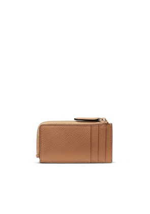 Smythson 3 Card Slot Coin Purse In Panama In Light Rosewood