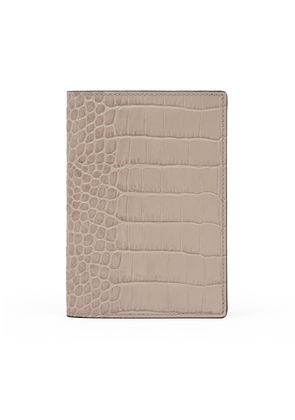Smythson Passport Cover In Mara In Sandstone