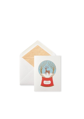 Snow Globe with Reindeer Christmas Card Set