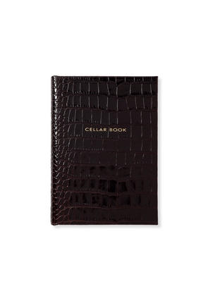 Smythson Hardbound Cellar Book In Mara In Brown