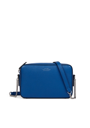 Smythson Camera Bag With Chain In Ludlow In Ultramarine