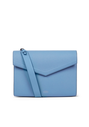 Smythson The Portman Bag In Panama In Nile Blue