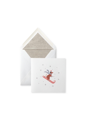 Christmas Dog Skiing Card Set