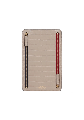Smythson Multi-Zip Case In Mara In Sandstone