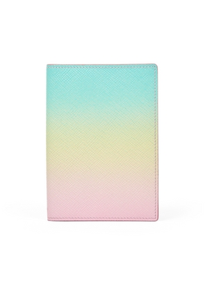 Smythson Passport Cover In Panama In Rainbow