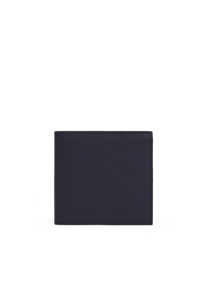 Smythson 8 Card Slot Wallet In Panama In Navy