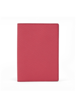 Smythson Passport Cover In Panama In Raspberry
