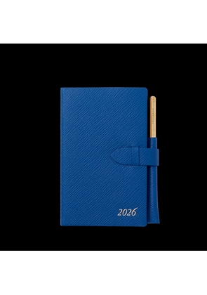 Smythson 2026 Panama Weekly Diary With Pencil In Cerulean