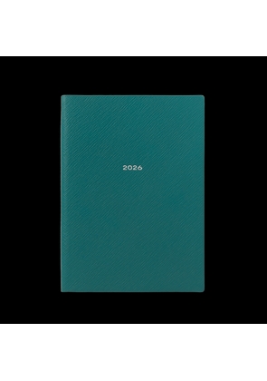 Smythson 2026 Soho Weekly Diary In Panama In Petrol