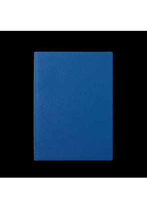 Smythson Soho Notebook In Panama In Cerulean